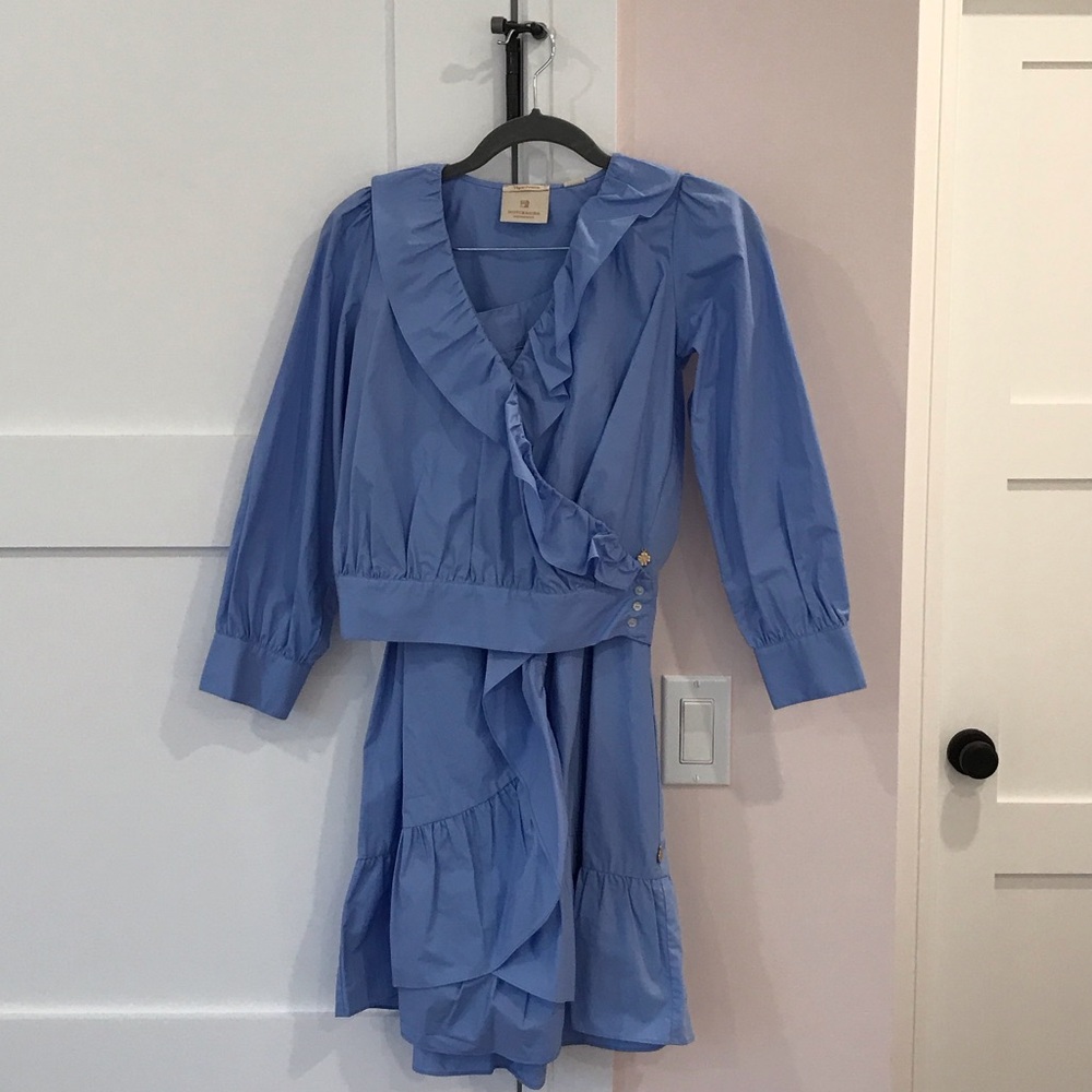 Scotch & Soda Light Blue Ruffled Dress